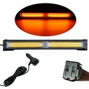 BELKA OSTRZEGAWCZA JEDNOSTRONNA POMARAŃCZOWA KOGUT STROBO LED 30CM 12V 24V