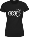 ФУТБОЛКА ЖЕНСКАЯ AUDI HEART FAN FOR GIRL CAR - M