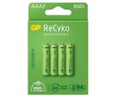 4x GP ReCyko 650 мАч 1,2 В AAA Ni-MH аккумулятор