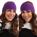 ПОВЯЗКА-УШКА ЖЕНСКАЯ ТЮРБАН ТЕПЛАЯ ШАПКА ШИРОКАЯ ФИОЛЕТОВАЯ