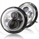 2 PIEZAS 7'' RENDONDOS REJILLAS DIODO LUMINOSO LED 75W HI/LO 