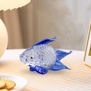 Z číreho skla figúrka zlatej rybky Craft Decor Socha zvieraťa Malá ručne vyrobená modrá Druh stieracie hry