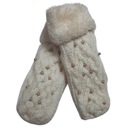 ПЕРЧАТКИ ЖЕНСКИЕ НА ОДИН ПАЛЕЦ, МЕХ, ЖЕМЧУГ, ЗИМА