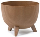 ЦВЕТОЧНЫЙ ГОРШОК НА НОЖКАХ ROMA JUMPER BOWL, диам. 24 СМ КОРИЧНЕВЫЙ ЭКО-МАТ Ламель