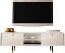 SZAFKA RTV CRISTAL 1 160cm BIAŁY MAT POŁYSK + LED