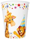 БУМАЖНЫЕ СТАКАНКИ ШАРЫ ЖИРАФ ПАНДА 250МЛ 8 ШТ.