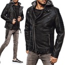 КУРТКА МУЖСКАЯ КОЖАНАЯ, ЧЕРНАЯ TX4244 - XXL