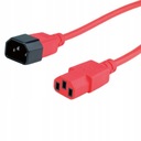 Удлинительный кабель питания C13/C14, красный, 3 м