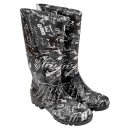 ВЫСОКИЕ ЖЕНСКИЕ БРЮКИ С ГЕОМЕТРИЧЕСКИМ УЗОРОМ, размер 36