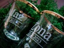 МОШЕННИЧНЫЕ стаканы для водки, позолоченные, 15мл, ТОЛСТОЕ ДНО, ГРАВИРОВКА, свадебный банкет