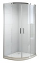 ПОЛУКРУГЛАЯ ДУШЕВАЯ КАБИНА 80х80 С ДУШЕВЫМ ПОДДОНОМ