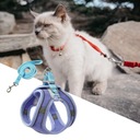 Cat Harness Súprava postroja a vodítka pre mačky pre S Blue Veľkosť psa stredný pes