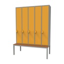 SZAFKA UBRANIOWA 5 SKRYTKOWA Z ŁAWKĄ