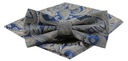 Мужской галстук-бабочка с нагрудным платком — Alties — синий, большой пейсли