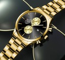 Pánske hodinky Svietiaca klasika Zlatá dátumovka Tvar puzdra štvorcový