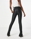 Čierne priliehavé nohavice z imitácie kože 42 Značka Asos Design
