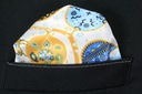 Modro-žltá pánska vreckovka na listy -Alties Dominujúci materiál polyester