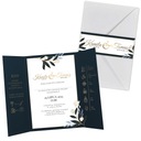 СВАДЕБНЫЕ ПРИГЛАШЕНИЯ, КОНВЕРТ, ТЕМНО-СИНЯЯ КОЛОСКА, Z2