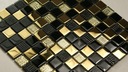 SKLENENÁ MOZAIKA čierna zlatá BLAC DIAM, zlatá dlažba , dekoratívna mozaika Značka Englass