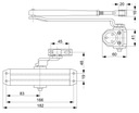 samozatvárač Assa Abloy DC110 s ramenom biely RAL 9016 EAN (GTIN) 3037239656002