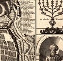 Stará mapa Jeruzalem 1800r. 70x50cm Šírka produktu 50 cm