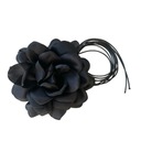 Náhrdelník choker kvet ruža čierna na remienok dlhá ozdoba na krk Značka Sajbazar