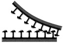 CZARNY RZEP dual lock firmy3M SAMOPRZYLEPNY Z KLEJEM 25mm0,5mb.