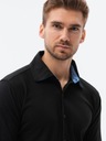 Pánska košeľa s dlhým rukávom K540 čierna XXL Značka Ombre