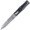 Mikov Predator Panther Buffalo Horn switchblade, Damascus PMC27
