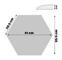 ČALÚNENÁ PANELA HEKSAGON 41x35 Náplasť medu SADA 20 KUSOV Výška nábytku 41 cm