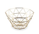 МЕТАЛЛИЧЕСКАЯ КОРЗИНА ДЛЯ ФРУКТОВЫХ ПОДАРКОВ, ПОКРАШЕННАЯ ЗОЛОТОМ