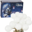 Елочные гирлянды из 20 светодиодных жемчужных шаров