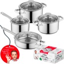 FLORINA Dover набор горшков 8 предметов INOX индукционная Сковорода Кастрюля