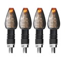 4 шт. указатели поворота для мотоцикла, черный дымчатый светодиод