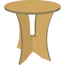 Круглый журнальный столик из экологического картона.