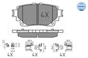 ZAPATAS DE FRENADO TOYOTA T. HIGHLANDER/RAV 4 2,0-3,5 19- 