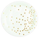 БУМАЖНЫЕ ТАРЕЛКИ ДЛЯ ПРИЧАСТИЯ, БЕЛЫЙ ЗОЛОТОЙ КАРТОШКА, А6