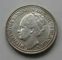 Holandia - 25 cents centów - 1939 WILHELMINA - Ag Rok 1939