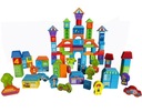Развивающие ДЕРЕВЯННЫЕ БЛОКИ ГОРОДСКОЕ ДВИЖЕНИЕ 100 шт.