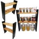 SZAFKA REGAŁ PÓŁKA NA BLAT STOJĄCA 45x35x11 Czarny+Dąb