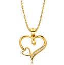 Ожерелье из золота 925 пробы с гравировкой сердца