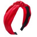 Широкая красная классическая лента для волос, узел-тюрбан, узел «пин-ап».