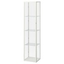 IKEA BLALIDEN / STRIMSAV Skrinka sklenené dvere s osvetlením, biela
