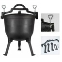 ЧУГУННЫЙ КАУЛДЕЛЬ 4Л ОХОТНИЧИЙ ГОРШОК ДЛЯ ОГОНЯ