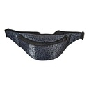 SASZETKA NERKA MAŁA DZIECIECA PIENIĄDZE PASEK GRAFIT Z LITERKAMI