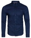 РУБАШКА МУЖСКАЯ TOMMY HILFIGER, ОДНОТОННАЯ, ТЕМНО-СИНЯЯ, размер L