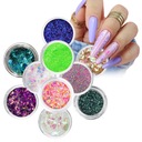 ZESTAW OZDÓB WIOSENNYCH 10x EFEKT PYŁEK BROKAT HOLO ZDOBIENIA