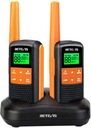 Retevis RT649 Walkie Talkie PMR446 16 каналов VOX Светодиодный фонарик IP65 (2 шт)