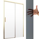 Drzwi wnękowe szklane złoty profil 160 cm P grafit