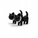 Серьги-гвоздики «Кошки» серебристого и черного цвета 16 мм